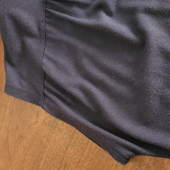 Liz Claiborne, Women's M, Navy,l Fold Over Sleeve, 7 Silver Colored Buttons - Picture 5 of 8